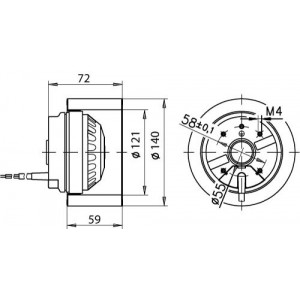 Fläkt Woods RDKG Fläktmotor mått