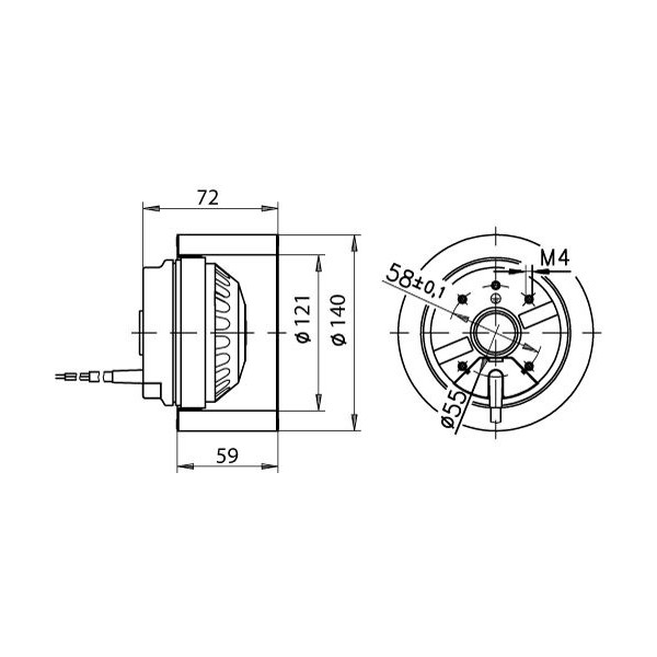 Fläkt Woods RDKG Fläktmotor mått