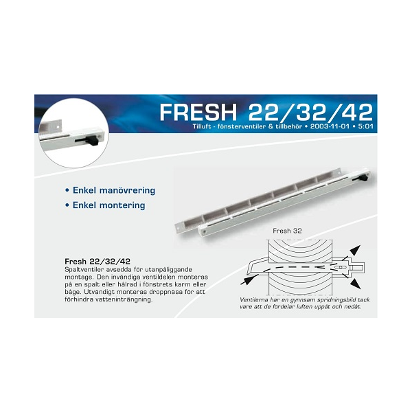 Spaltventil Fresh F32 368mm Vit
