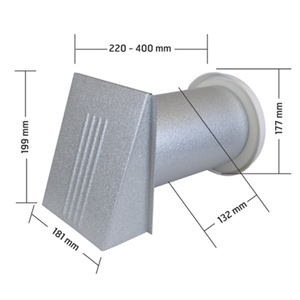 Flexit Friskluftventil stål kåpa Ø125